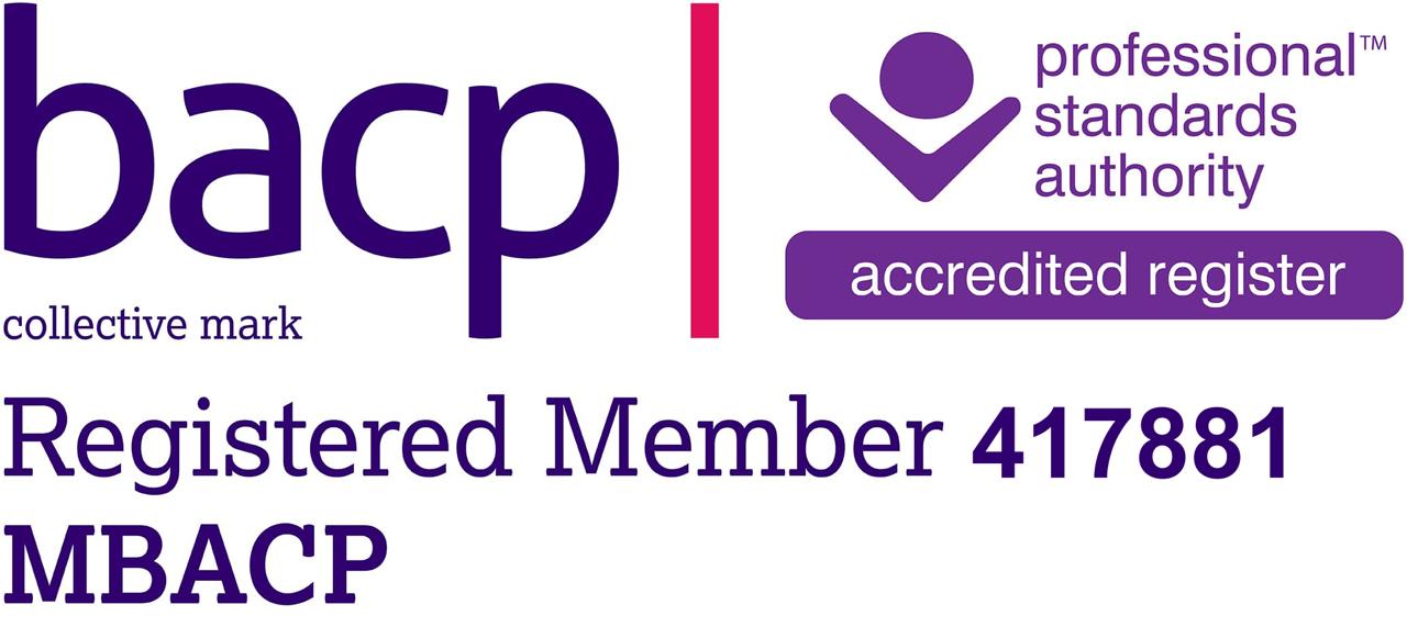 BACP Registered Member 417881 — accredited register on the BACP Register